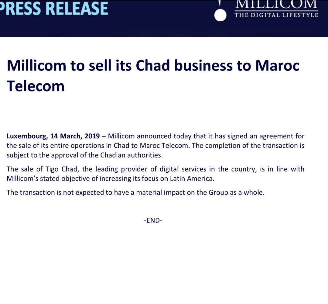 Tigo Tchad est racheté par Maroc Télécom 1
