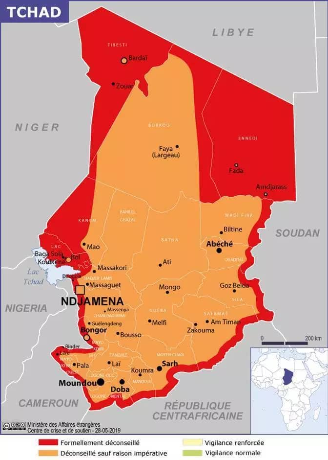 Le Tchad, pays formellement déconseillé par le Quai d'Orsay 1