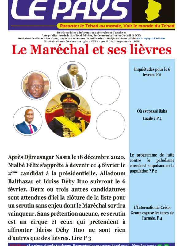 A la Une de votre hebdomadaire paru ce lundi 1er février 2021