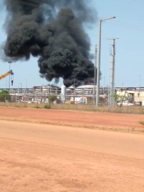 Incendie sur le site pétrolier de Miandoum