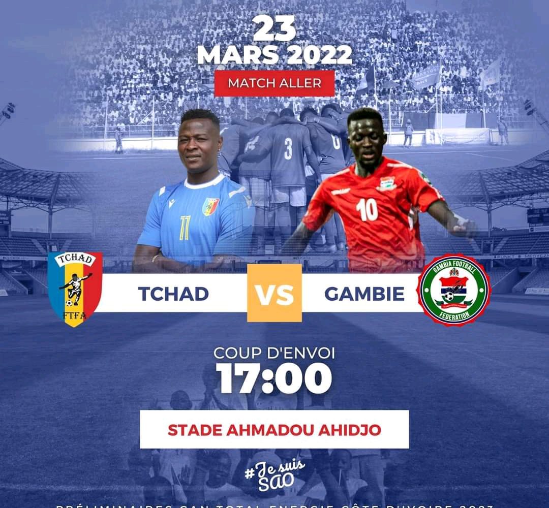 Le Tchad et la Gambie s’affrontent ce 23 mars au stade Ahmadou Ahidjo 1