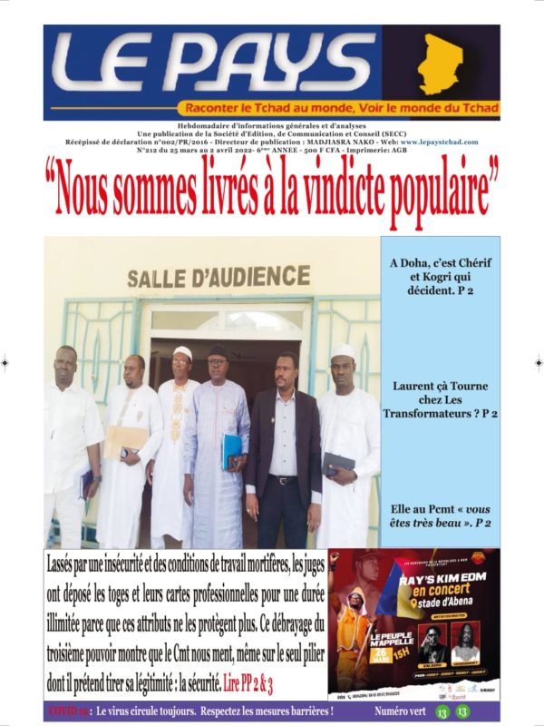 ﻿A la Une de votre hebdomadaire no 212 qui paraitra ce vendredi 25 janvier 2022