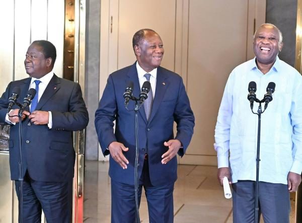  Alassane Ouattara a rencontré ses prédécesseurs