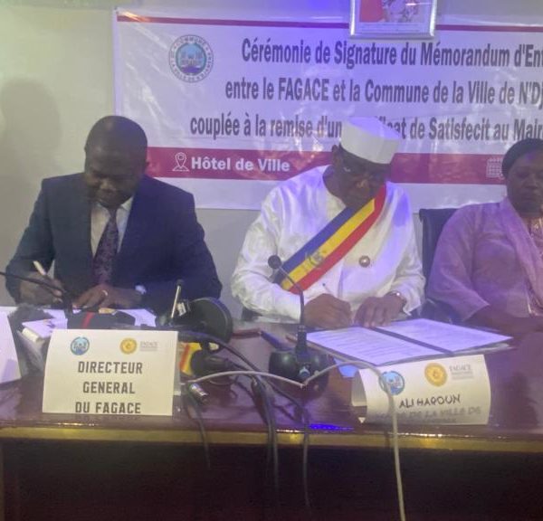 Signature d’un mémorandum d’entente entre la mairie  de N’Djamena et  le Fagace