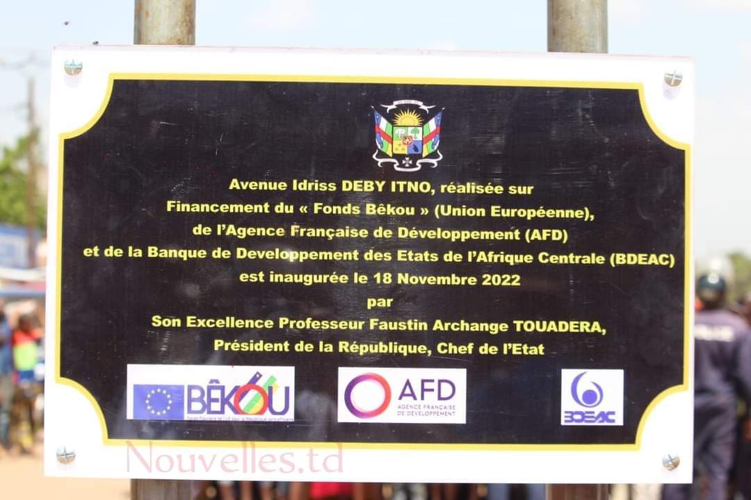 Une avenue au nom de l'ancien président Idriss Deby est inaugurée en Rca 1