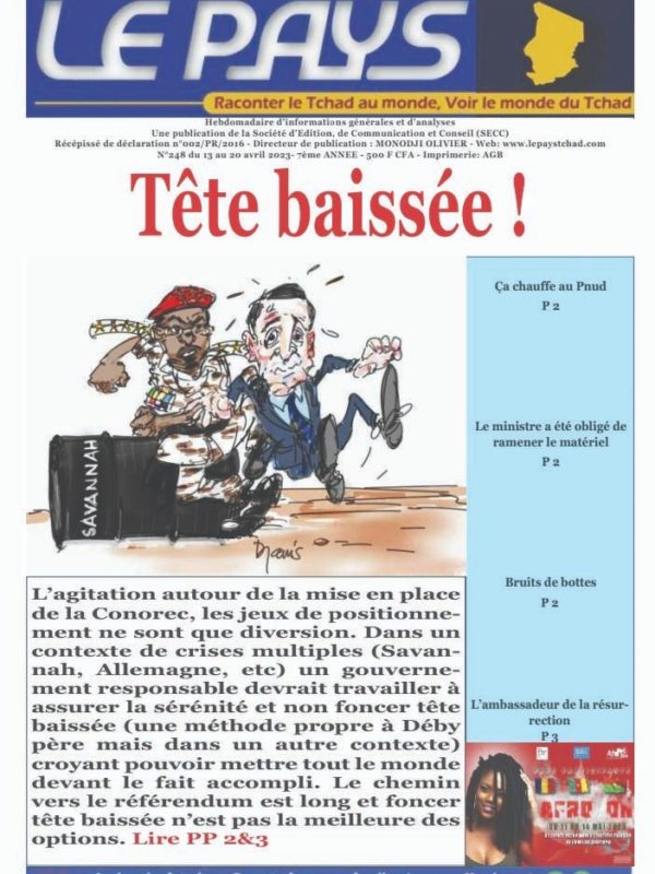 La Une de votre hebdomadaire n° 248 paru ce jeudi 13 avril 2023