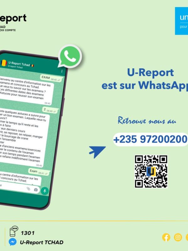L’Unicef lance le canal Whatsapp de U-Report pour renforcer la participation et l’engagement des jeunes