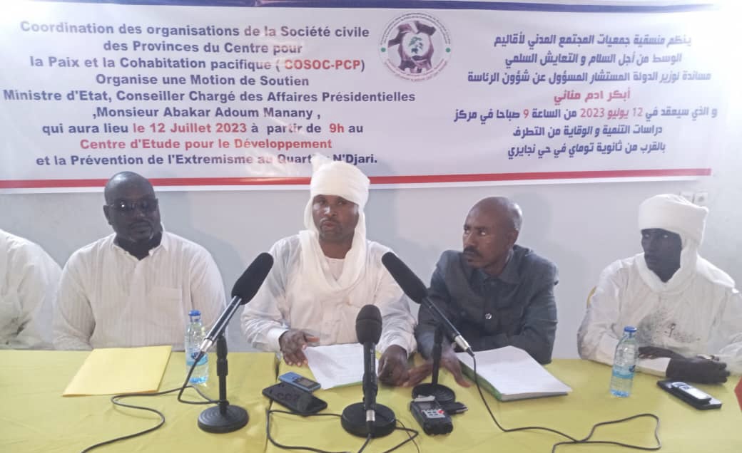 La  Cosoc-Pcp apporte son soutien à Abakar Adoum Manany 1