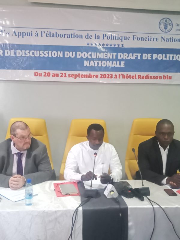 Tchad : le document de la Politique foncière nationale en discussion