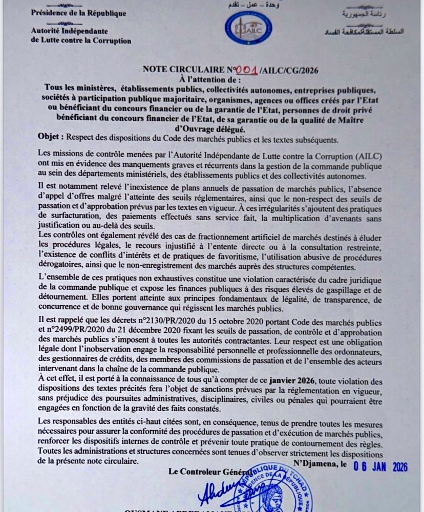Marchés publics : l’AILC serre la vis et annonce des sanctions dès janvier 2026 1