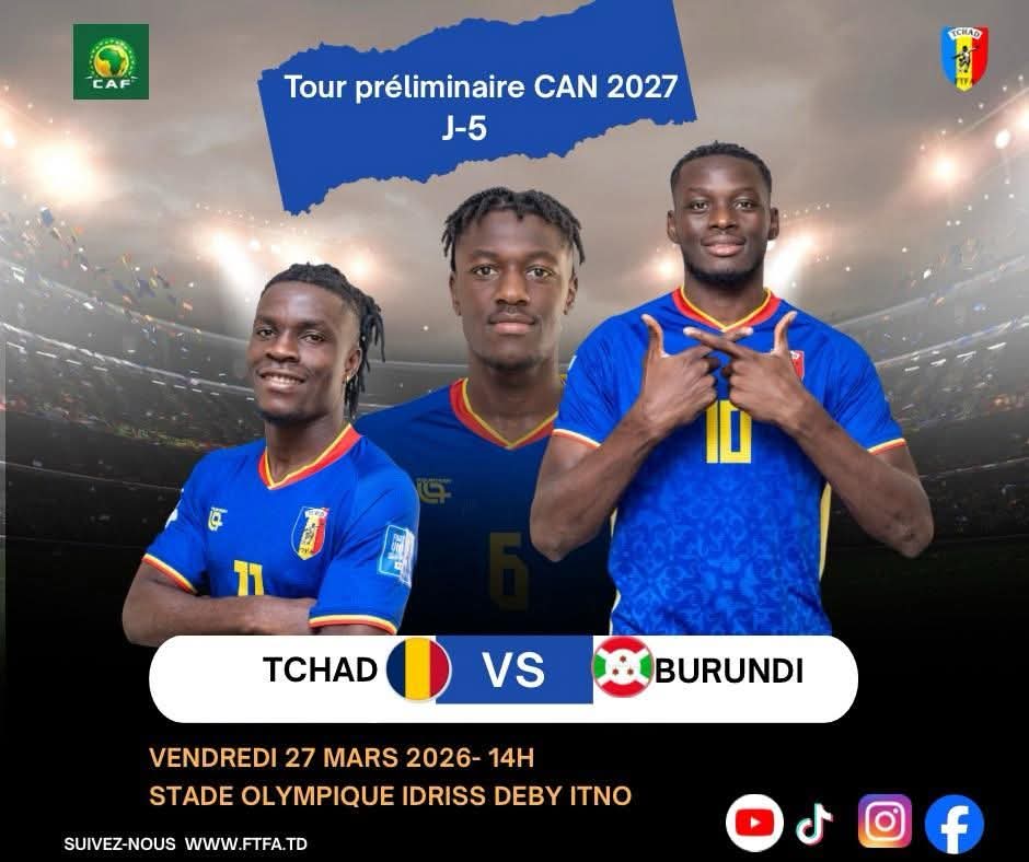 Préliminaires CAN 2027 : Les Sao du Tchad face aux Hirondelles du Burundi ce vendredi 1