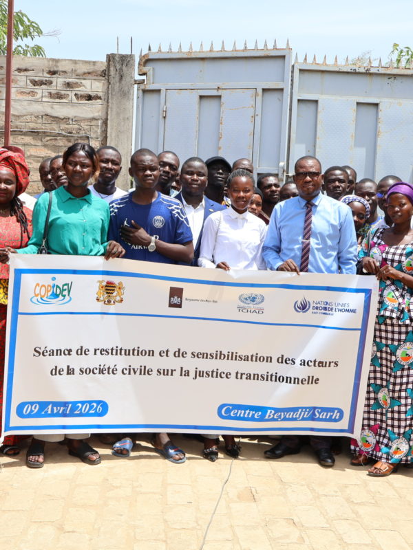 Sarh: le COPIDEV restitue les acquis sur la justice transitionnelle aux OSC