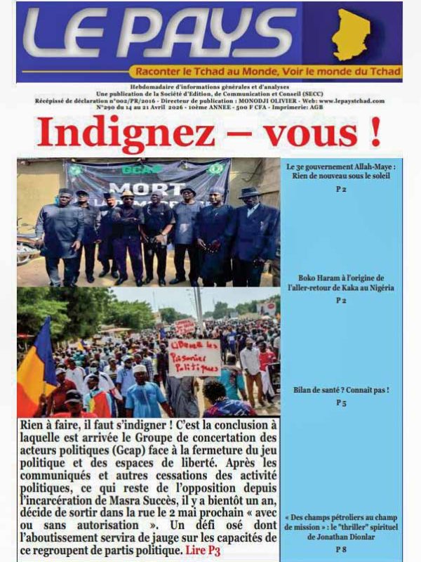 La Une de votre hebdomadaire n°290 paru cette semaine