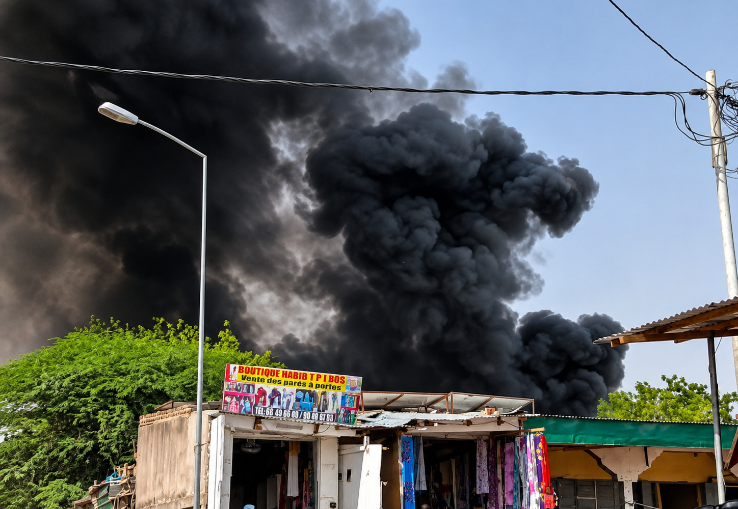 N'Djamena : un incendie en cours au marché à mil ce mardi 1