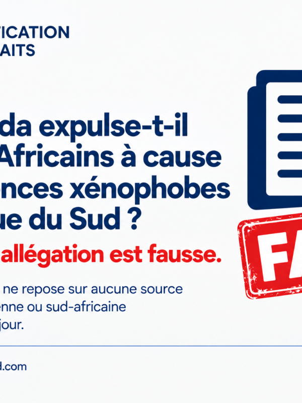 Le Canada expulse-t-il les Sud-Africains à cause des violences xénophobes en Afrique du Sud ? Non, cette allégation est fausse