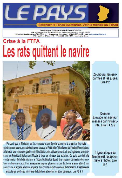 A la Une de notre 0017