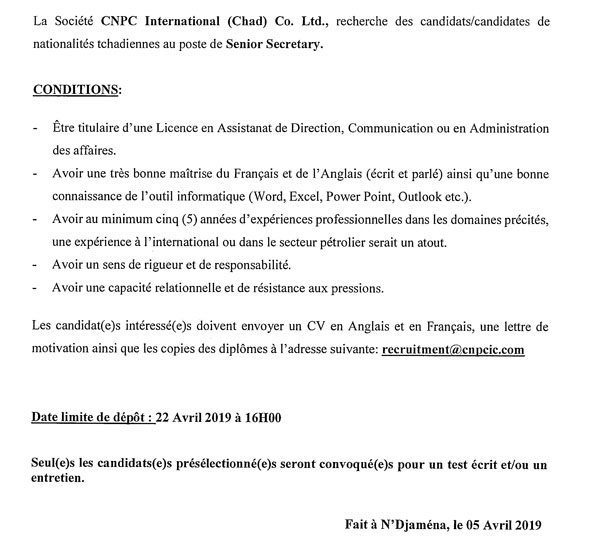 Avis de recrutement 1