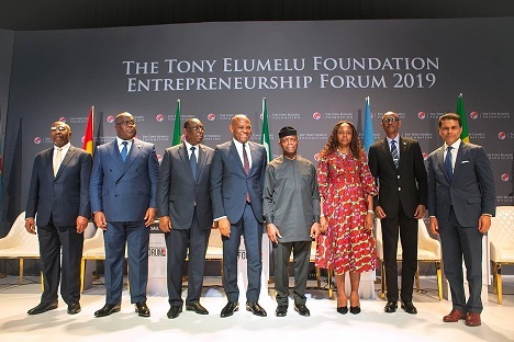 Autonomisation des jeunes entrepreneurs africains : les Présidents africains et les leaders de la planète s’attaquent à la création d’emplois et à l’autonomisation des jeunes au Forum d’Entreprenariat de la Fondation Tony Elumelu 2019. 1