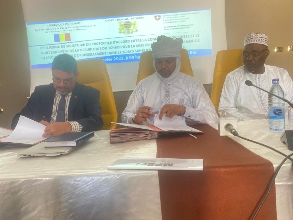 Le gouvernement du Tchad et la Coopération Suisse signent une convention de financement de la 4ème phase du programme Gerts 1