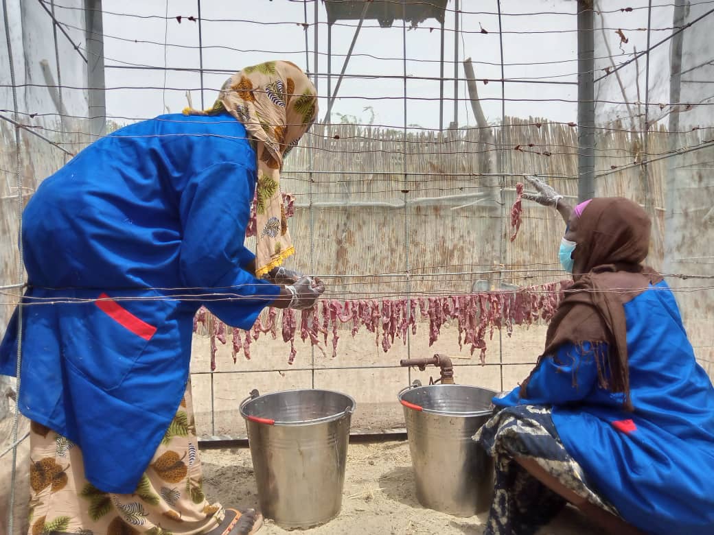 Le groupement « Chafo Challo » pour la transformation de la viande fraîche en  « Charmout » au Lac 1