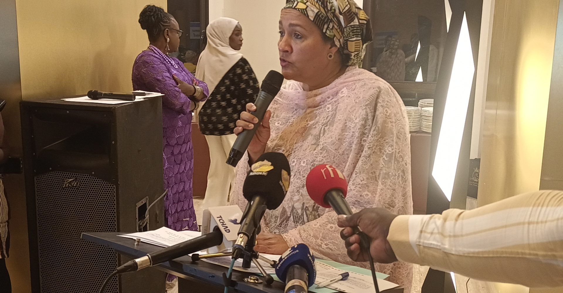 Les leaders des femmes échangent avec la secrétaire générale adjointe de l'organisation des Nations Unies Amina Mohamed sur les questions liées aux activités féminines au Tchad 1