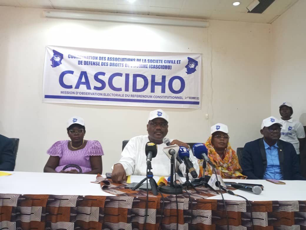 La Cascidho salue la maturité et la participation du peuple tchadien  au scrutin du 17 décembre 1