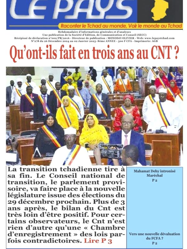 La Une de votre hebdomadaire n°278