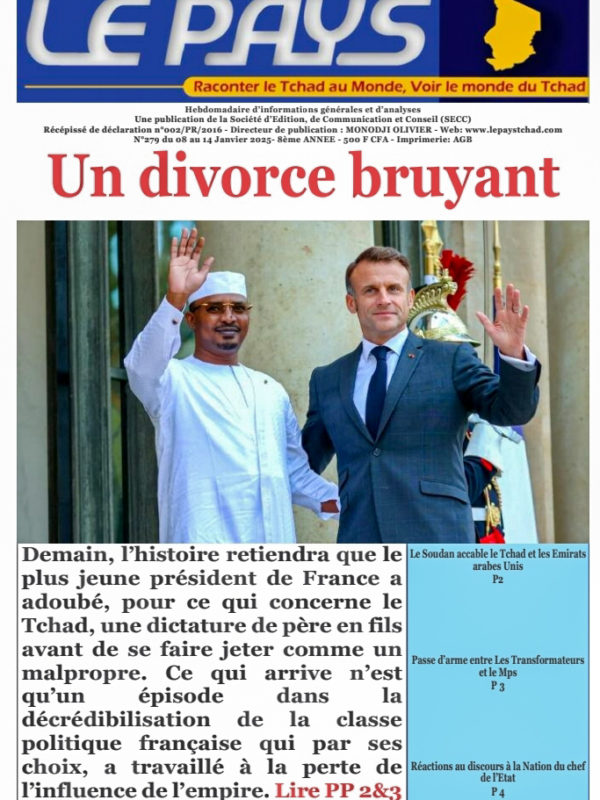 La Une du numéro 279