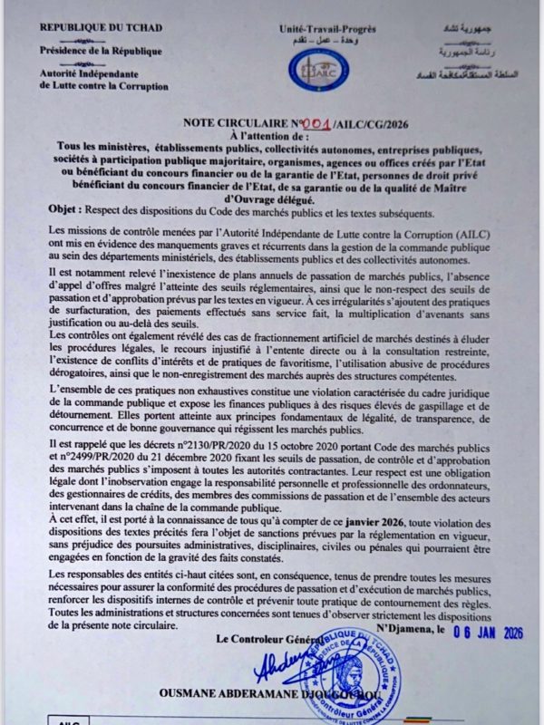 Marchés publics : l’AILC serre la vis et annonce des sanctions dès janvier 2026