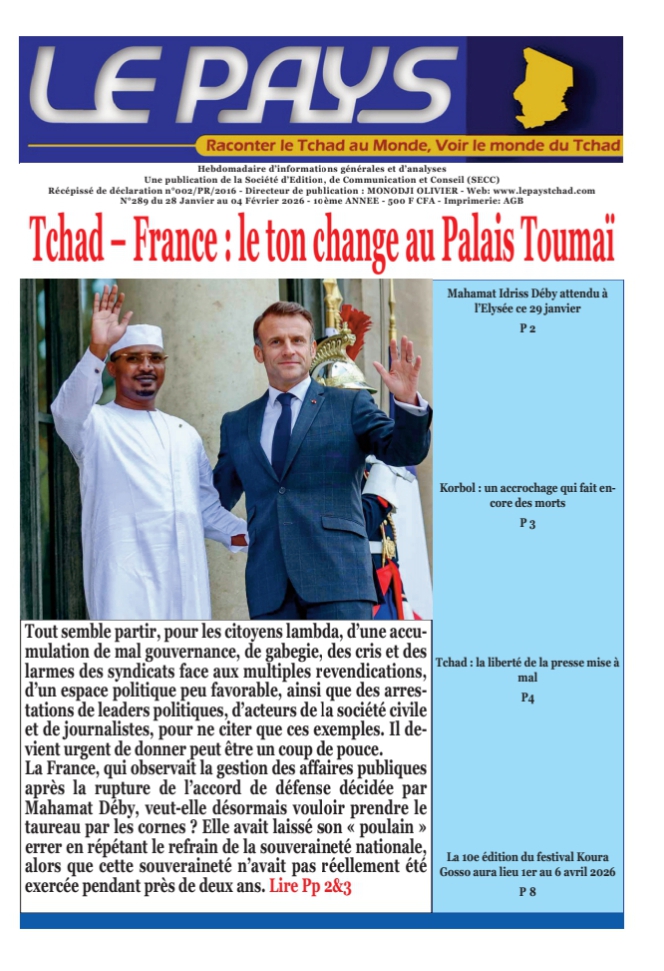 La Une de votre hebdomadaire n°289 1