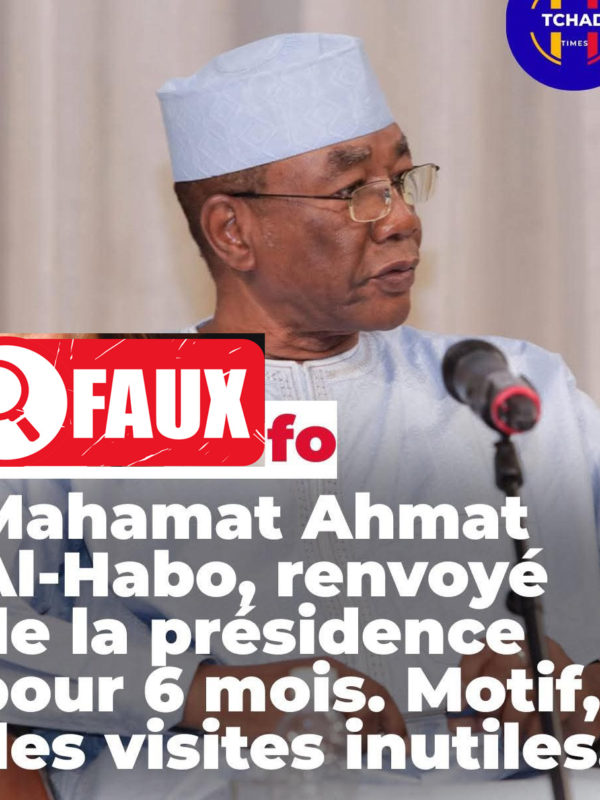FAUX : Mahamat Ahmat Alhabo n’a pas été suspendu de la Présidence pour six mois