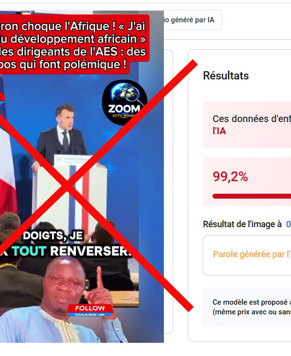 FAUX, Emmanuel Macron n&rsquo;a pas menacé les dirigeants de l&rsquo;AES ni revendiqué être « le pilier du développement africain »