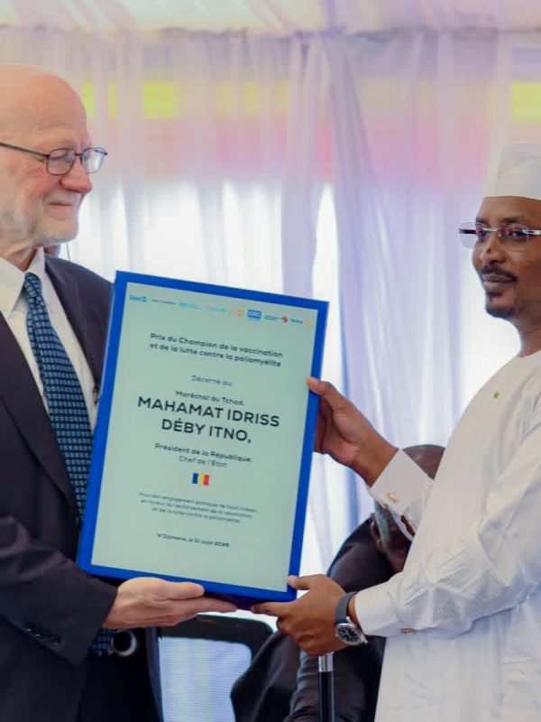 Santé  : Mahamat Idriss Déby nommé  « Champion de la vaccination et de la lutte contre la poliomyélite dans le Bassin du Lac-Tchad »