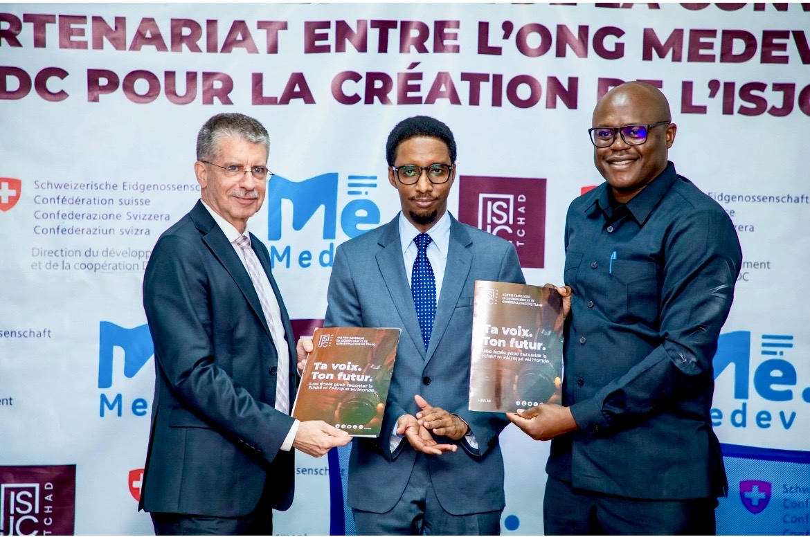 Tchad : MEDEV et la Coopération suisse signent un partenariat pour l’ISJCT 1 Tchad : MEDEV et la Coopération suisse signent un partenariat pour l’ISJCT 1